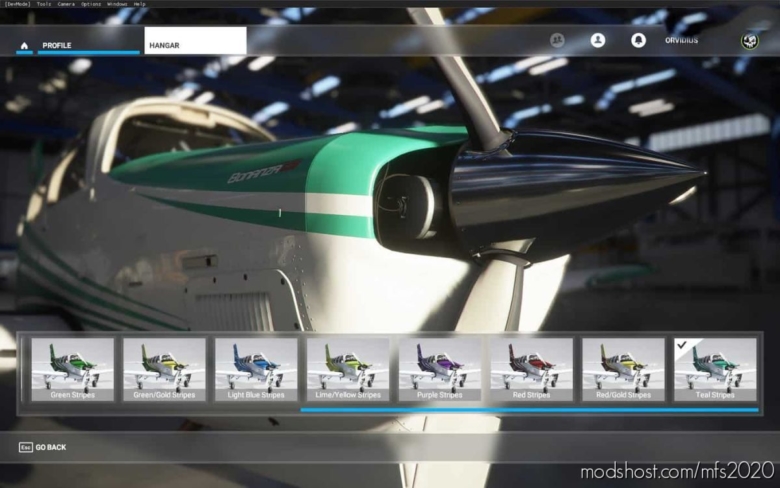 Bonanza Alternate Color Stripes (11 Colors) for Microsoft Flight Simulator 2020