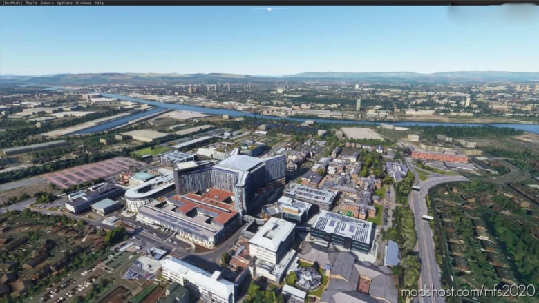 Queen Elizabeth University Hospital, Glasgow for Microsoft Flight Simulator 2020