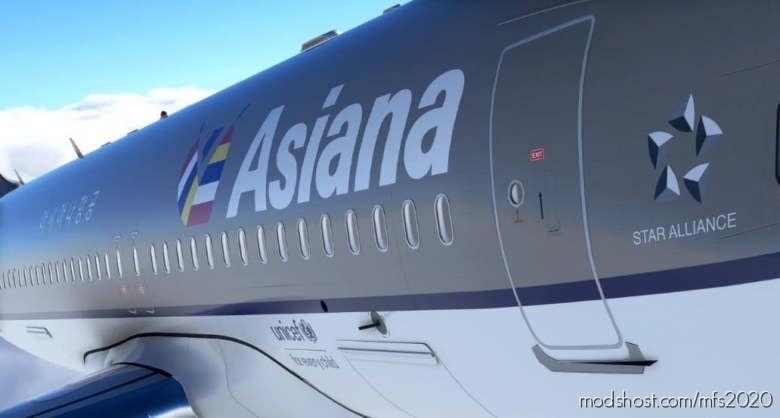 OLD Asiana Livery For A320 NEO 8K for Microsoft Flight Simulator 2020