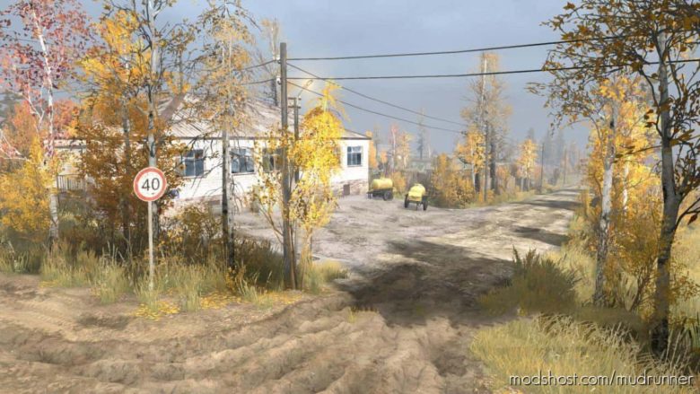 In The Russian Outback 3 Map for MudRunner