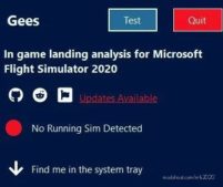 MSFS 2020 Tool Mod: Gees – In Game Landing Analysis V0.1.0 (Image #2)