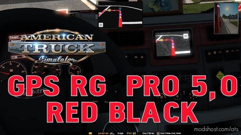 GPS RG PRO RED Black V5.0 for American Truck Simulator