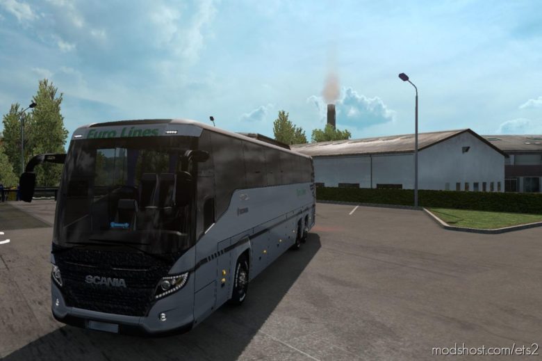 Scania Touring Realistic BUS 4K Skin Euro Lines [1.38] for Euro Truck Simulator 2