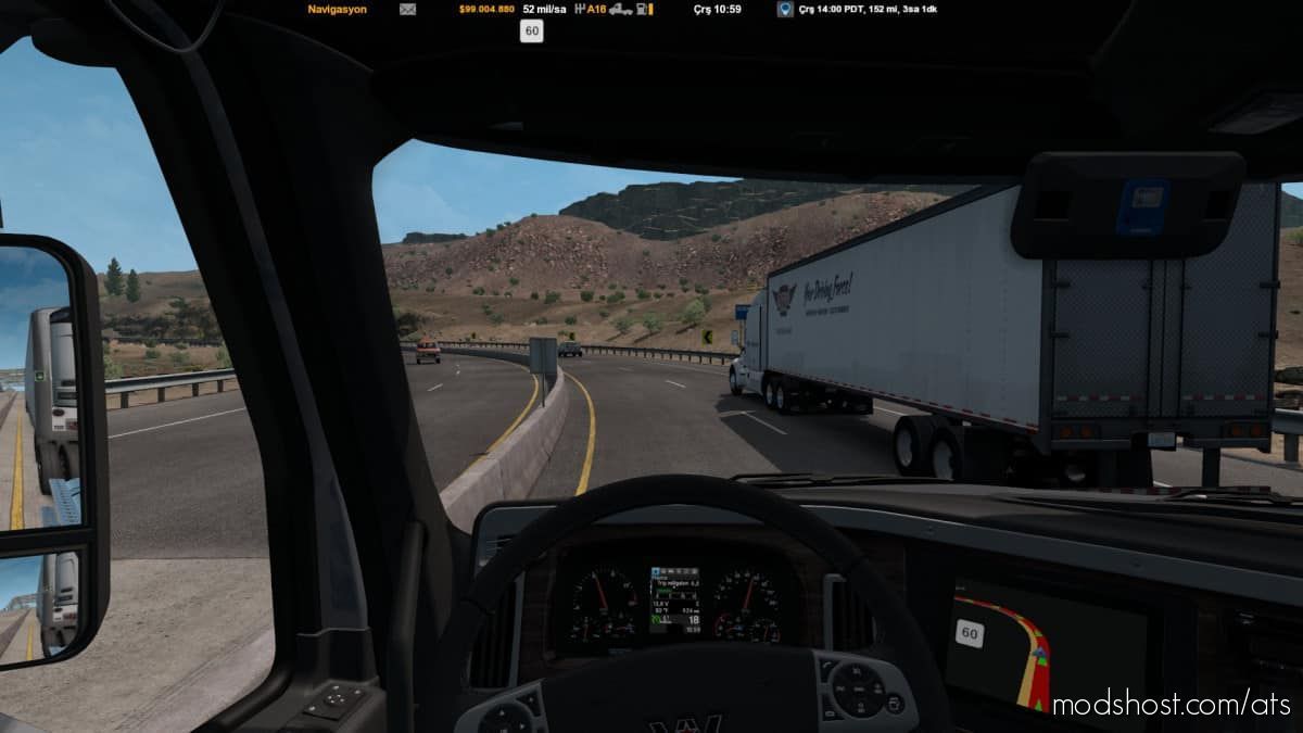 Tuned Traffic Pack Speed for American Truck Simulator