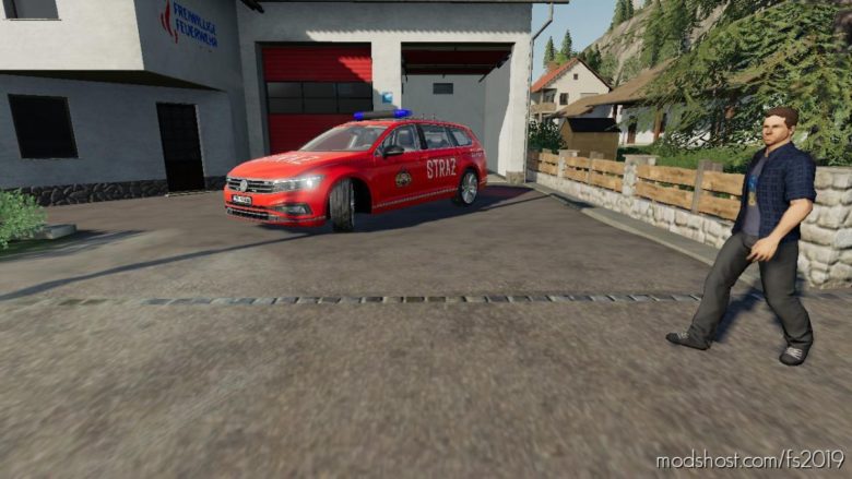 Volkswagen Passat Police Fire Department and SOK V2.0 for Farming Simulator 19