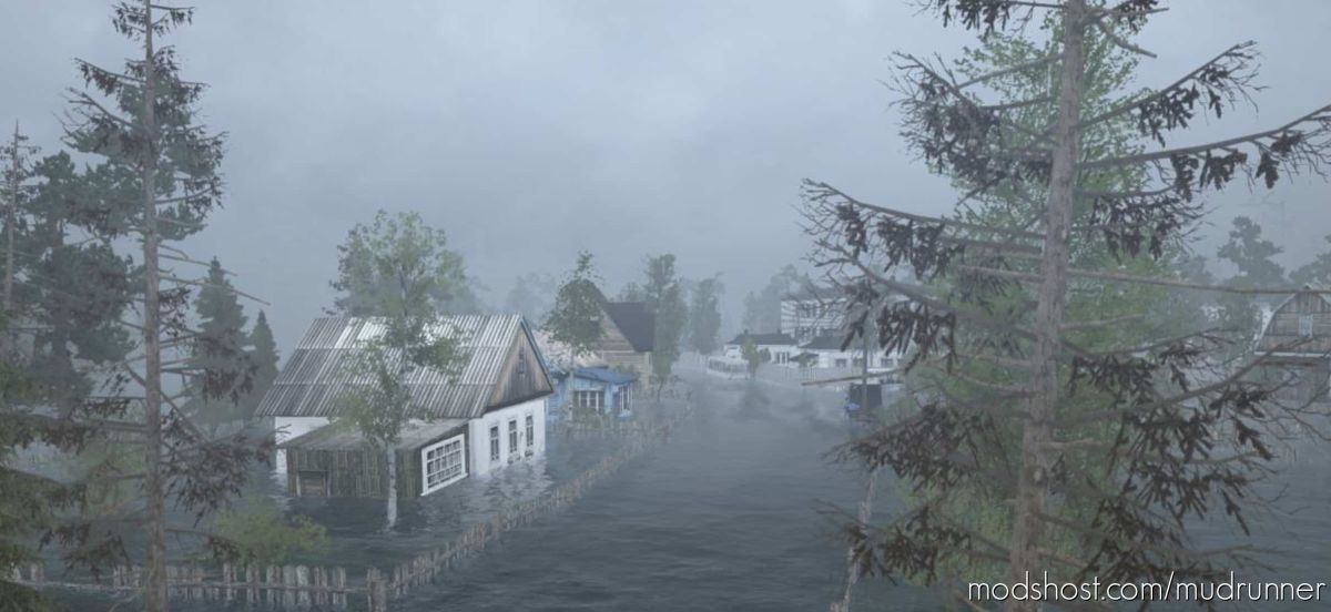 Flooded Village 2.0 Map V01.11.20 for MudRunner