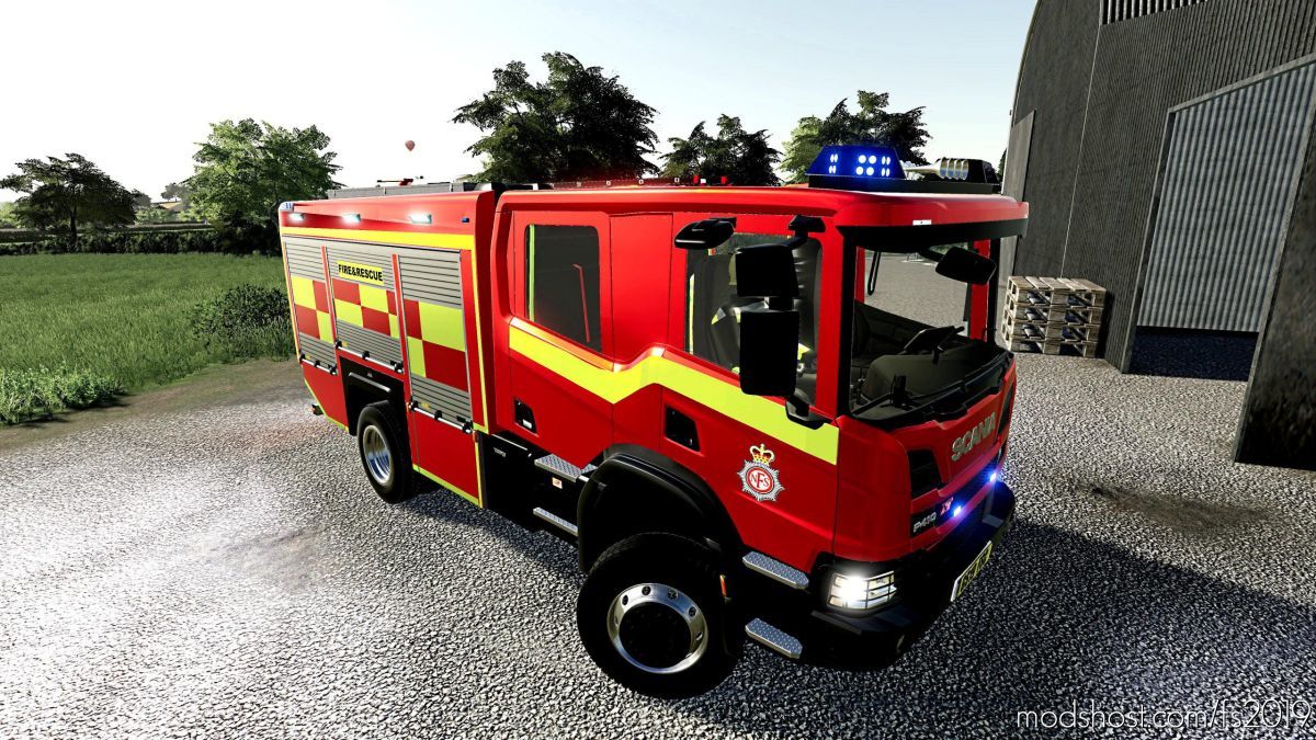 Scania UK Fire Engine for Farming Simulator 19
