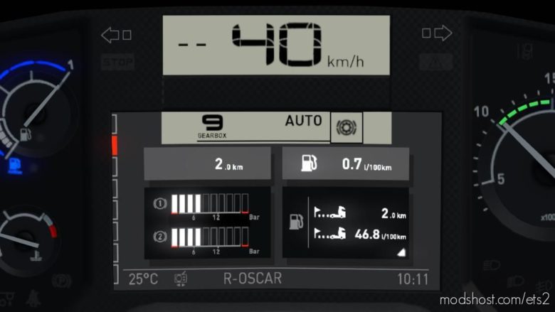 Renault T Realistic Dashboard Computer [1.39] for Euro Truck Simulator 2