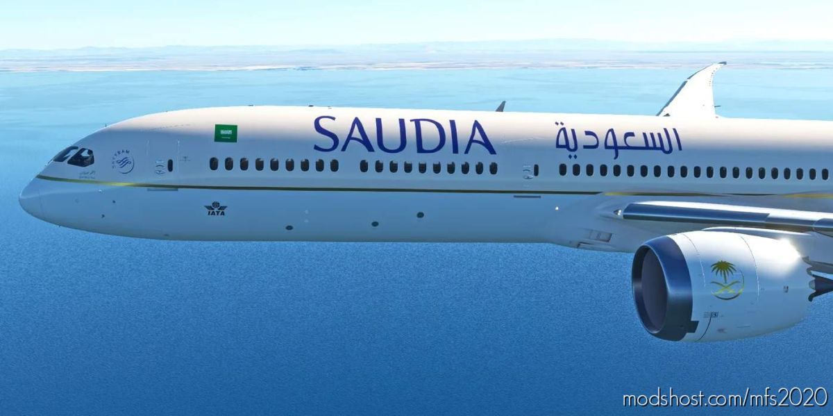 8K Saudia (Saudi Airlines) MFS 2020 Livery Mod - ModsHost
