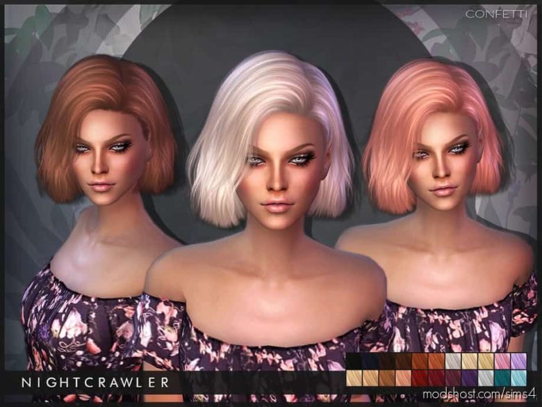 Sims 4 Hair Mod: Nightcrawler-Confetti (Featured)