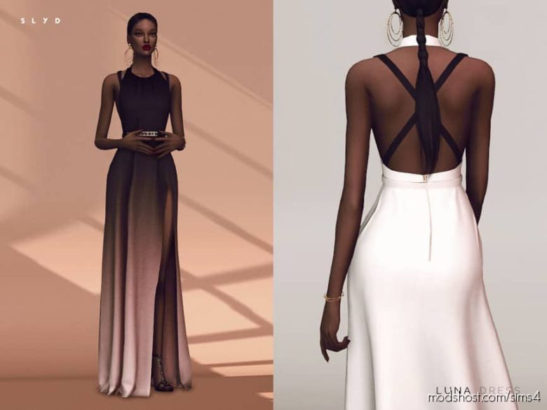 Sims 4 Clothes Mod: Luna Dress (Featured)