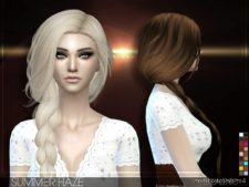 Sims 4 Mod: Stealthic – Summer Haze (Female Hair) (Image #3)