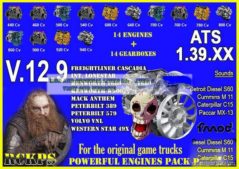 Pack Powerful Engines + Gearboxes V12.9 [1.39.X] for American Truck Simulator