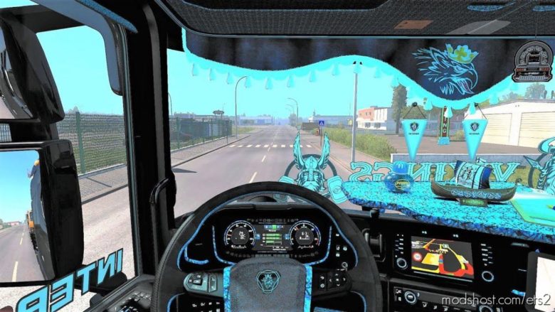 Scania Blue Danish Interior [1.39] for Euro Truck Simulator 2