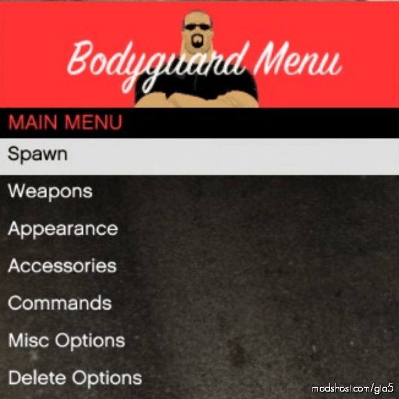 Bodyguard Menu V1.7 for Grand Theft Auto V