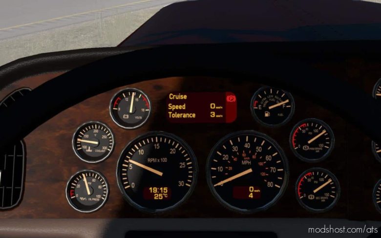 Peterbilt 389 Dashboard Computer V3.0 for American Truck Simulator