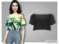 Daphne Crop TOP for The Sims 4