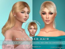 Sonyasims Miss Baker Hair for The Sims 4