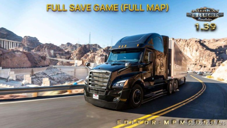 Full Save Game [1.39] (Full MAP) Mpmodsdl for American Truck Simulator