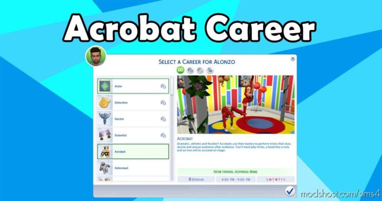 Acrobat Career for The Sims 4