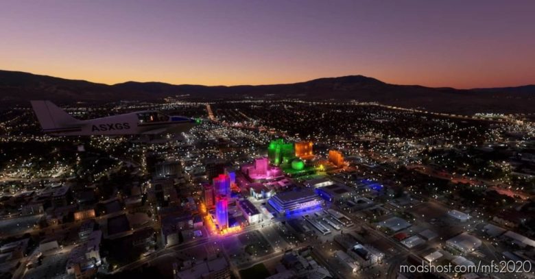 Reno Nevada Night Enhanced for Microsoft Flight Simulator 2020
