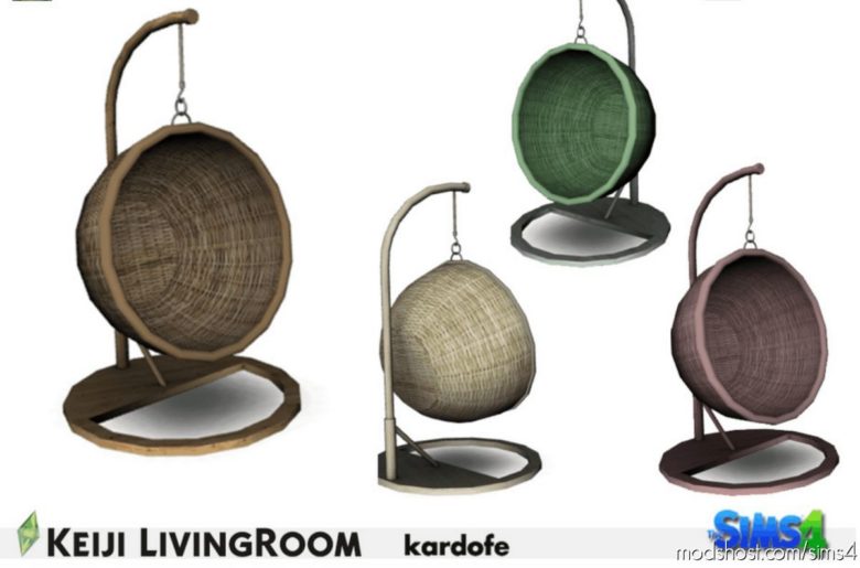 Kardofe Keiji Livingroom Hanging Chair for The Sims 4