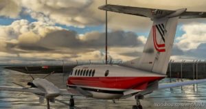 MSFS 2020 Livery Mod: Beechcraft King AIR350 Loganair 1980S (Image #2)