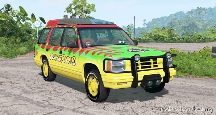 Gavril Roamer Tour CAR Jurassic Park V4.2 for BeamNG.drive