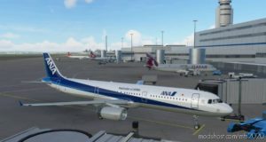 MSFS 2020 Japan Livery Mod: A321 ALL Nippon Airways 8K/4K (Image #4)