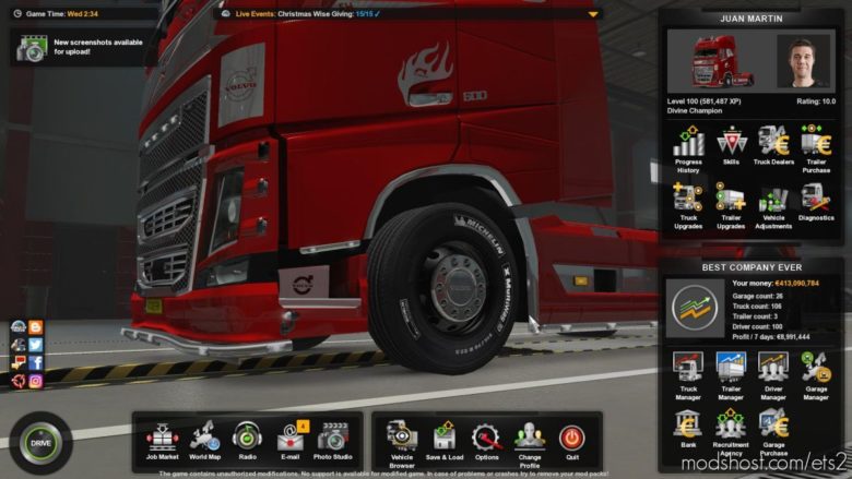 Save Game V3 FIX BUG [1.39.X] for Euro Truck Simulator 2