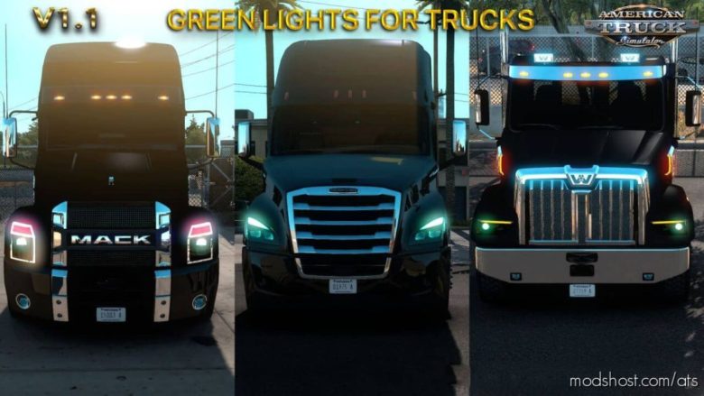 Green Lights For Trucks Mod V1.1 Multiplayer [1.39] for American Truck Simulator