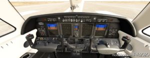 Cockpit Livery Citation CJ4 Black/Creme/Creme V2.3 for Microsoft Flight Simulator 2020