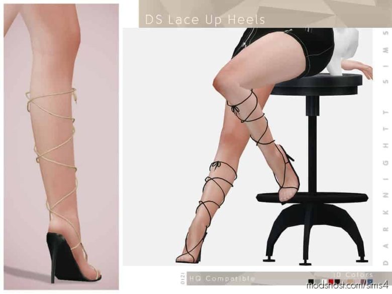 DS Lace UP Heels for The Sims 4