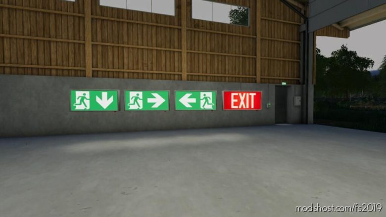 Exit Sign (Prefab) for Farming Simulator 19