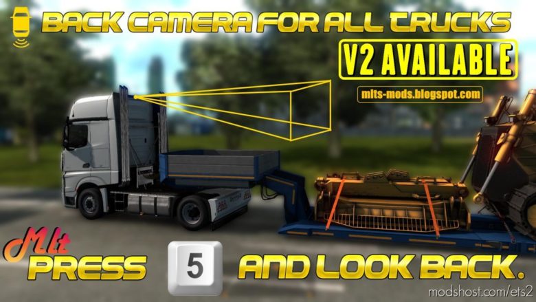 Back Camera For ALL Truck V2 By MLT (Rear Camera) V2.0 for Euro Truck Simulator 2