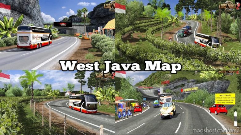 Map Of West Java Indonesia [1.39] for Euro Truck Simulator 2