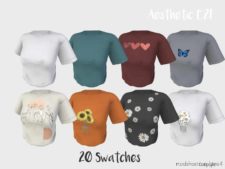 Sims 4 Clothes Mod: T-Shirt – TP385 (Image #2)