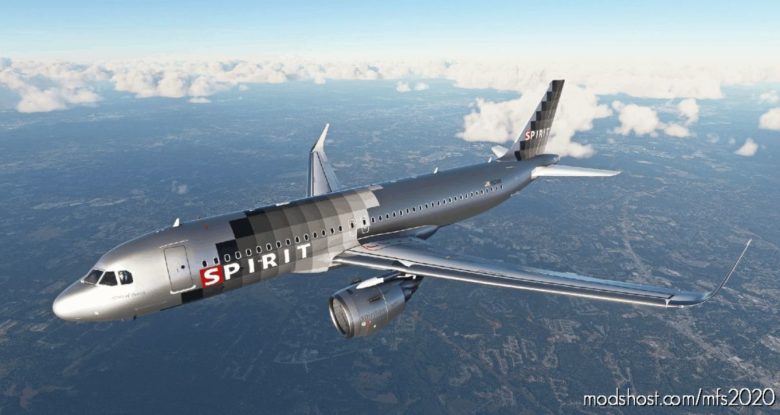 Spirit Airlines A320Neo (Silver Checkers) – [8K] for Microsoft Flight Simulator 2020