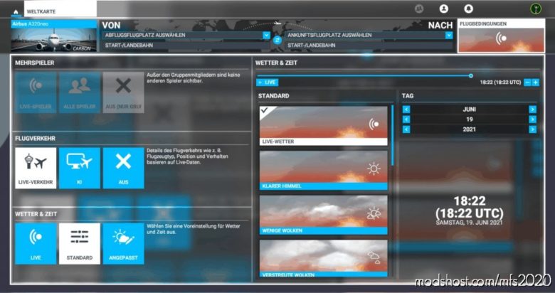 Modern UI for Microsoft Flight Simulator 2020
