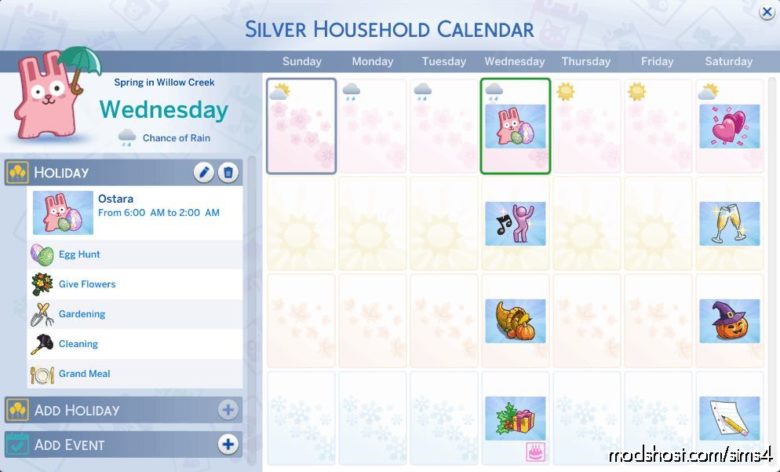 Wheel Of The Year – Default Holiday Replacements for The Sims 4