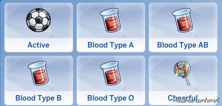 ABO Blood Grouping System: Blood Type Mod for The Sims 4
