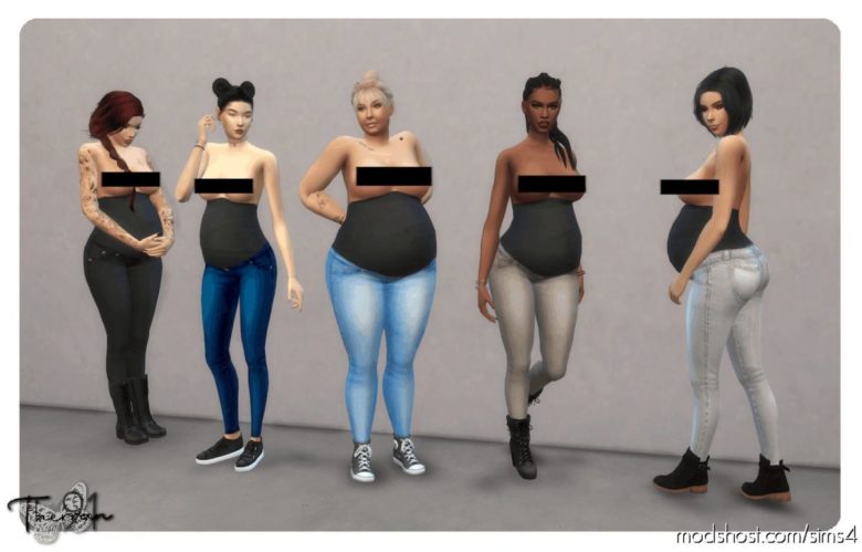 Maternity ACC Jeans for The Sims 4