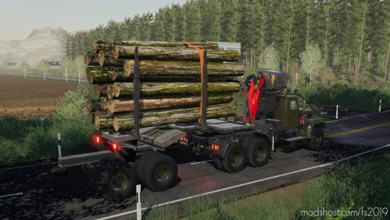 Kraz-255B Timber Truck for Farming Simulator 19