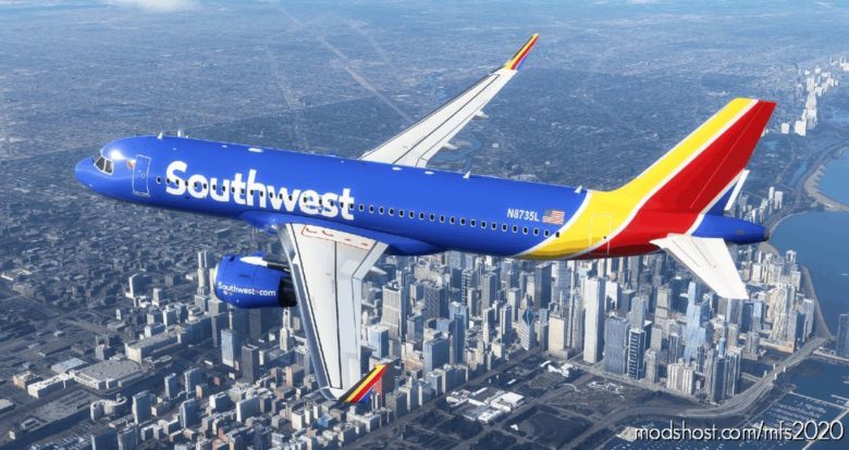 Southwest A320Neo – NEW Livery [8K] for Microsoft Flight Simulator 2020