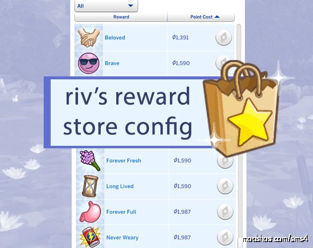 Riv’s Reward Store Config for The Sims 4