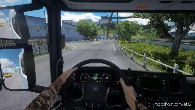 Animated Hands Mod For ALL Trucks [1.40] for Euro Truck Simulator 2