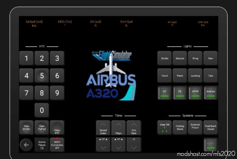 Touchportal A320Neo Flybywire V0.9.1 for Microsoft Flight Simulator 2020