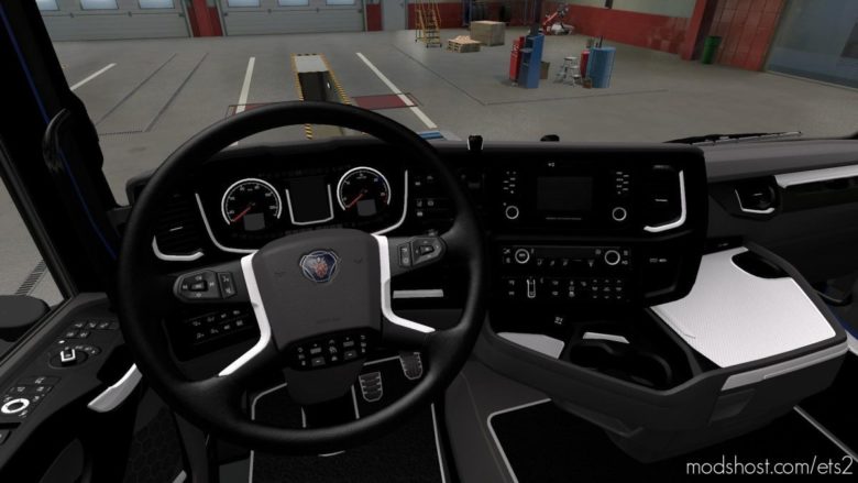 Scania 2016 – Black & White Interior for Euro Truck Simulator 2