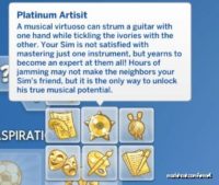 Sims 4 Mod: Platinum Artist Aspiration (Image #4)