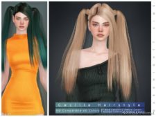 Cecilia Hairstyle for The Sims 4